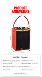 Eurusom V6 6 "ad alta potenza esterna di piccole dimensioni Multi-funzione Wireless <span class=keywords><strong>K</strong></span> OK microfono Party altoparlante - Product Image 6