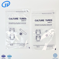 Sacs refermables transparents de qualité médicale avec encoche de déchirement pour tubes de bactériologie et de culture cellulaire, fournitures de laboratoire, toucher doux