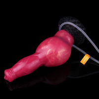 Fantasía inflable Squirting Dog Dildo Big Knot Insert 18,7 cm Textura real Sex Toy Dildo para adultos Hombre/Mujer al por mayor