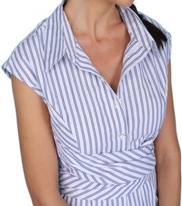 Mayorista 2020 nuevo diseño de verano las mujeres <span class=keywords><strong>vestido</strong></span> casual 100% algodón mini <span class=keywords><strong>rayas</strong></span> de manga <span class=keywords><strong>vestido</strong></span> largo - Product Image 4