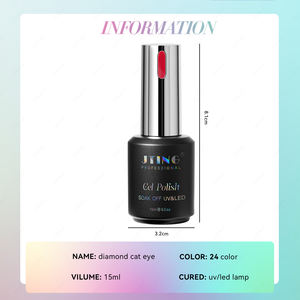 JTING nouveau Style promotionnel 24 couleurs diamant oeil de chat gel vernis boîte de collection avec livre de couleurs unique brillant oeil de chat gel vernis - Product Image 2