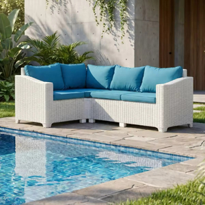 Ergonomic Curved Round Sectional Rattan Sofa Set with Thick Removable Cushions for Outdoor Patio Garden Luxury Modern - Product Image 5
