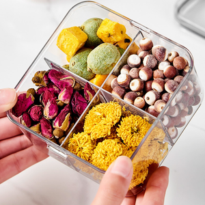 Food Grade Non-toxic Plastic Compartment Sealed Jar Flower Tea <b>Storage</b> <b>Box</b> Grain Jar <b>Storage</b> Tank Dry Goods Rectangle - Product Image 4