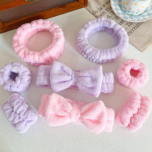 Fascia per capelli spa per il viso regolabile in tinta unita carol spessa fascia morbida per il trucco - Product Image 3