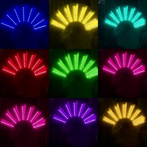 Abanico Plegable de Plástico Luminoso LED de 10 Pulgadas para Joyería - Accesorios para Espectáculos de Talento, Fiestas <span class=keywords><strong>Disco</strong></span> y Eventos Temáticos - Product Image 3