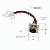 Connecteur aviation mâle GX16 à 3 broches, fiche circulaire métallique filetée de 16 mm avec bride pour machine CNC, moteur pas à pas, capteur, écran LED