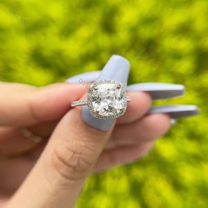 Dylam Classic Collection Fine Fashion Charm Jewelry Accessories S925 <b>Silver</b> <b>Eternity</b> Band 4ct 5A Cubic Zirconia Wedding <b>Rings</b> - Product Image 2
