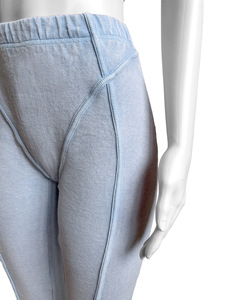 2024 primavera otoño mujer 2 piezas ácido lavado Crop Top y Leggings conjuntos a juego señoras Casual dos piezas conjunto de algodón ropa de mujer - Product Image 6