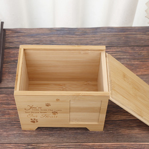 Custom Modern Engraved Wooden <strong>Pet</strong> Urn Ashes <strong>Box</strong> <strong>for</strong> Dog and Cat <strong>Memorial</strong> Cremation Funeral Supplies - Product Image 4