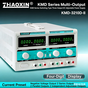 แหล่งจ่ายไฟฟ้ากระแสตรงแบบปรับค่าได้สองระดับ สามเอาต์พุต 50/60Hz ประสิทธิภาพ 90%  พร้อมระบบควบคุมแรงดันไฟฟ้าอัตโนมัติ  แรงดันไฟฟ้าขาเข้า 220V รุ่น <span class=keywords><strong>ZHAOXIN</strong></span> KMD-3210D-II - Product Image 4