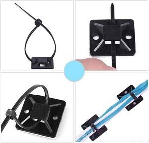 Elehk نوع السروج البلاستيكي نوع الربط والتركيب والربط كابل اللاصق 3M الغراء الطبيعي أسود اللون 66 - Product Image 6