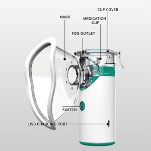 Nebulizador recargable ultrasónico portátil, trabajo silencioso con 2 máquinas nebulizadoras de malla de modo ajustable para viajes y uso doméstico - Product Image 3