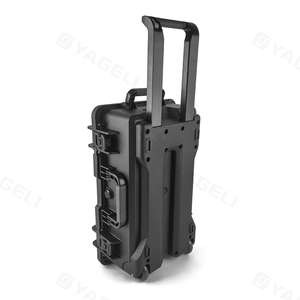 Valise de voyage rigide en plastique imperméable personnalisée durable en gros avec roulettes noire - Product Image 3