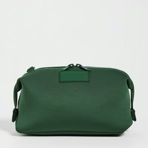 Custom Eco-Friendly Darker Green Neoprene Zipper <b>Storage</b> Bag Travel Organizer Kit Waterproof Shaving Bag Outdoor Essentials - Product Image 1