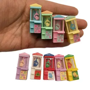 玩偶屋微型时钟摆件可爱糖果心钟玩具仙女花园餐具假装玩家具玩具