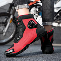 Bottes de moto pour hommes et femmes, imperméables, antidérapantes, anti-collision, courtes, à lacets, pour l'extérieur, pour la rue, pour l'été, 37-47