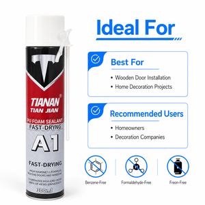 Mastic polyuréthane teinté TIAN JIAN A24 300ml, séchage rapide, adhésif PU monocomposant pour la construction de portes et fenêtres - Product Image 4