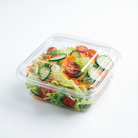 Conteneur alimentaire en plastique PET recyclable personnalisé pour sushi, gelée, salade - Boîte d'emballage transparente