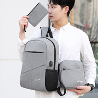 Mochila de Nailon Impermeable con Logotipo Personalizado, 3 Piezas, Mochilas Escolares para Niñas y Niños, Mochila para Estudiantes, Mochila para Portátil para Hombre