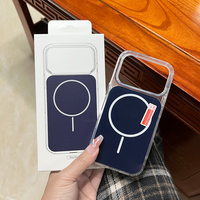 Étui de téléphone officiel transparent magnétique antichoc avec chargement sans fil pour iPhone 17 Pro Max 16 15 Air 14 13 Plus