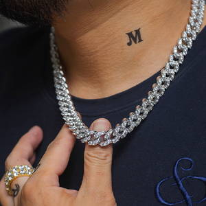 Collier chaîne cubaine en or blanc jaune avec diamants VVS cultivés en laboratoire glacés certifiés IGI, bijoux de luxe élégants de style hip-hop, cadeau - Product Image 2