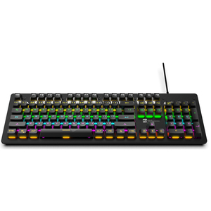 Clavier de jeu mécanique filaire ergonomique RVB à touches complètes, idéal pour les joueurs sur PC, accepte la personnalisation du logo OEM - Product Image 1