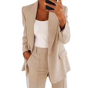 Neuer Damen Freizeit-<span class=keywords><strong>Blazer</strong></span> Einreihiger Mantel mit Reverskragen Modischer Oberteil Langarm Frühling Herbst Schlanker <span class=keywords><strong>Blazer</strong></span> - Product Image 6
