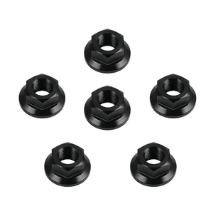 Red Aluminium <b>Hex</b> Nuts 10mm Cap Diameter Metric Standard Thread Anodized Finish - Product Image 2