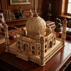Puzzle 3D in Legno Personalizzato: Modello Architettonico del Castello del Mondo da Assemblare per Decorazione Garage e Scrivania - Product Image 3