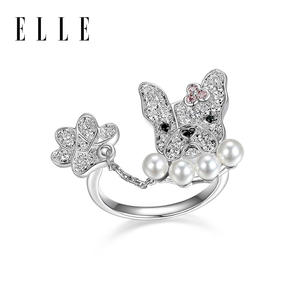 Anillo Bulldog Francés para Parejas 10K - Diseño Único de Cachorro para Regalos Románticos - Product Image 1