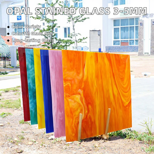 Feuilles de verre <span class=keywords><strong>opale</strong></span> de 3 mm à 5 mm, vitraux plats, différentes couleurs pour salle à manger, chambre à coucher, cuisine, salon, salle de bain extérieure, mosaïque - Product Image 2