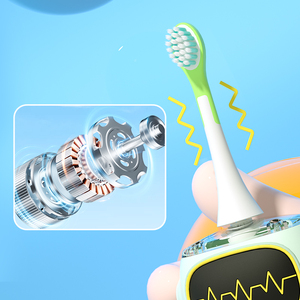 Caja de regalo personalizada, <span class=keywords><strong>cepillo</strong></span> de dientes sónico inteligente para niños con tema de robot alienígena, cepillos de dientes eléctricos impermeables de silicona suave en forma de U para niños - Product Image 5