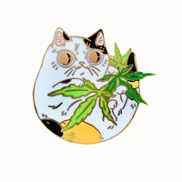 Imagen de logotipo de marca de planta de semillas Good Vibes Boutique Cool T-shirts Shop Accessories Bag Pin Diseño de tabaco personalizado Pin de esmalte duro