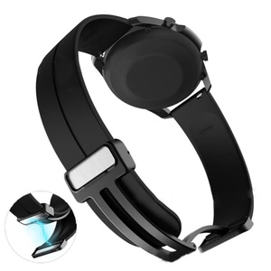 Bracelet en silicone à boucle pliante magnétique 20mm 22mm Bracelet universel sport à dégagement rapide pour <span class=keywords><strong>Samsung</strong></span> <span class=keywords><strong>Galaxy</strong></span> <span class=keywords><strong>Watch</strong></span> 4/6/<span class=keywords><strong>5Pro</strong></span> - Product Image 3