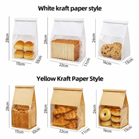 Sacs en plastique durables de qualité alimentaire imprimés sur mesure avec fenêtres transparentes et fermeture à clip pour l'emballage du pain/du toast