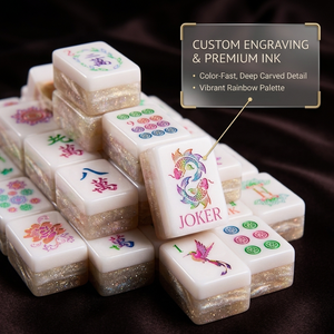 Jeu de <span class=keywords><strong>Mahjong</strong></span> chinois tendance pour adultes avec tuiles durables, étui portable, jeu de société familial, très populaire <span class=keywords><strong>en</strong></span> <span class=keywords><strong>ligne</strong></span> - Product Image 3