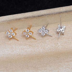 Wenchi 925 Silver Needle Earnail <b>Set</b> Lucky Grass 8-9 Ring Base DIY <b>Pearl</b> <b>Jewelry</b> Accessories Fashion <b>Jewelry</b> <b>Set</b> 16586 China - Product Image 3