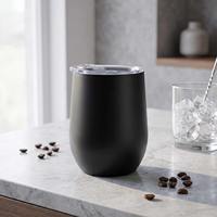 Mug à café en acier inoxydable à double paroi isolé sous vide de 350 ml, affichage de la température, isolation thermique de 6 à 12 heures, respectueux de l'environnement