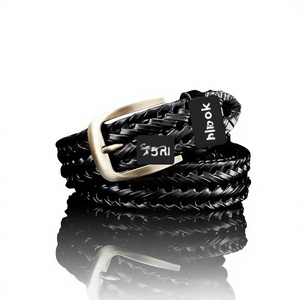 BS INTERNATIONAL Vintage Fashionable <b>Men's</b> Cow Hide Leather <b>Belts</b> Steel Buckle Lightweight Waterproof Eco-Friendly 3.8CM Width - Product Image 3