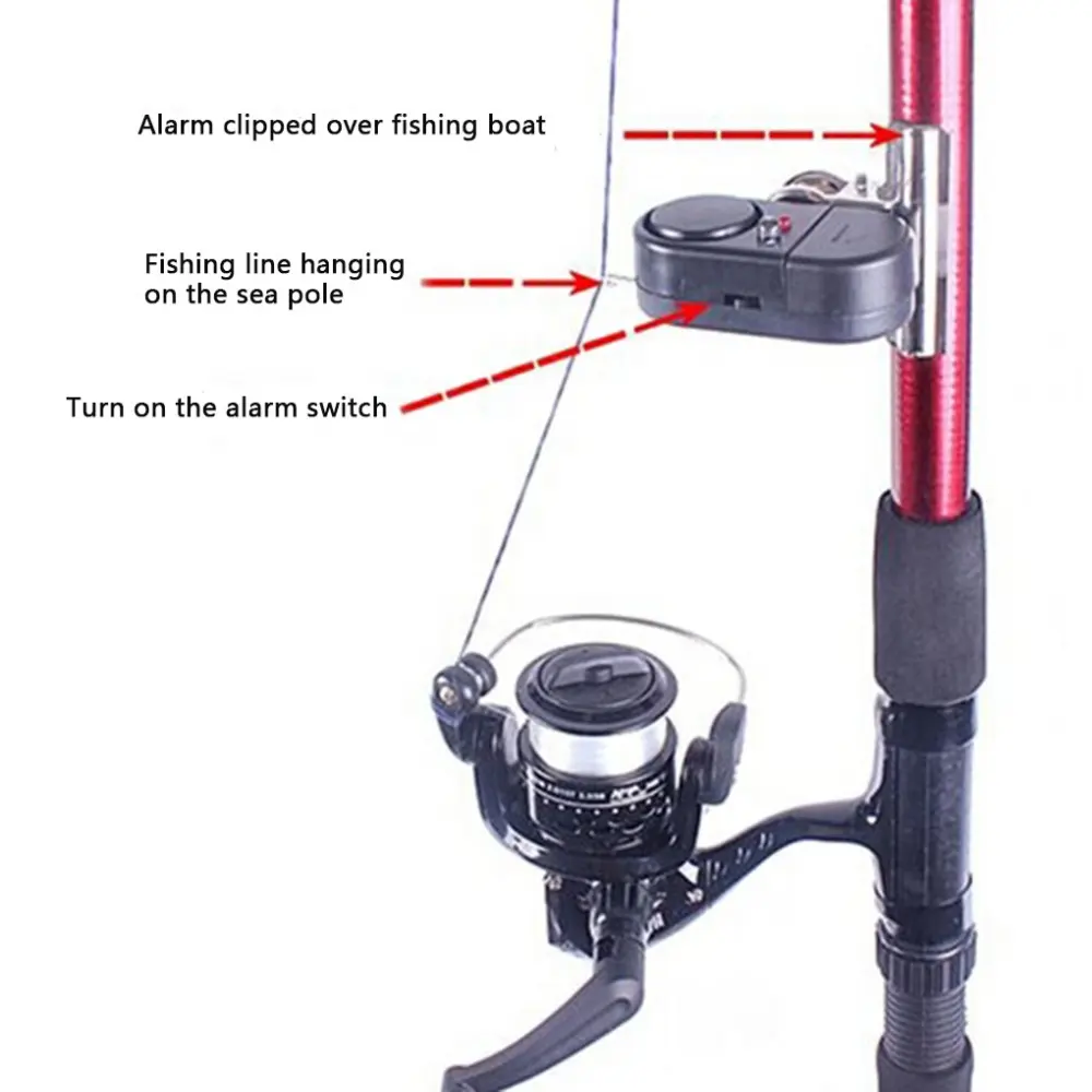 Vendas quentes Elétrica Pesca Alarme Pesca Bell Acessórios Indicador Banding Sensibilidade Alerta sonoro Peixe Mordida Alarme Pesca Rod