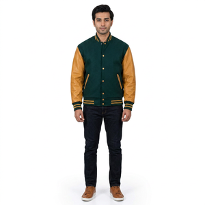 top quality Custom Embroidery Varsity Letterman <b>Baseball</b> <b>Jackets</b> Plain jersey <b>for</b> <b>men</b> women - Product Image 1