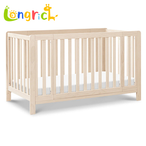 Culla per Neonati Regolabile in Legno, <span class=keywords><strong>Lettino</strong></span> Convertibile per Bambini, Culla per Bambini in Legno Massello - Product Image 1