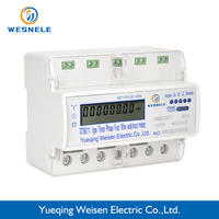 Compteur d'électricité intelligent triphasé à quatre fils WeiSen, électronique, rail DIN, puissance active, précision 0,5 %, courant maximal 40 A