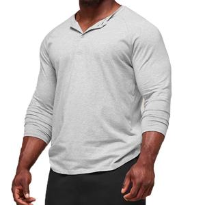 T-shirt pour homme en coton pur, styles personnalisables, 100% coton pur, manches longues pour homme, automne, nouvelles manches longues de t-shirts pour homme - Product Image 3