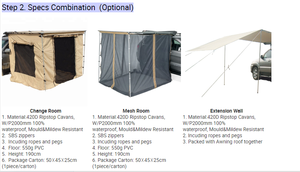 Parasol latéral de <span class=keywords><strong>voiture</strong></span> extérieur auvent tente latérale protection solaire de <span class=keywords><strong>voiture</strong></span> auvent de <span class=keywords><strong>toit</strong></span> latéral de véhicule avec <span class=keywords><strong>tissu</strong></span> imperméable - Product Image 4