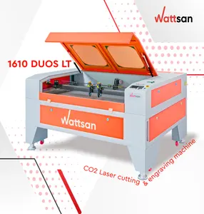 Wattsan 1610 ST 50w 60w 80w co2 Desktop Laser Engraving Cutting Machine CO2 Laser Cutting Tools