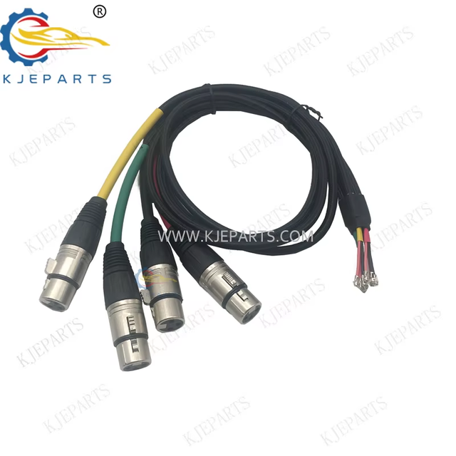 3Pin Custom XLR Cannons Male Connector 4 Channels Microphones Combined Audio Harness Cable for Automobile with PVC Insulation