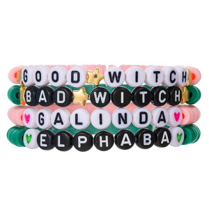 <b>Beaded</b> <b>Bracelets</b> Alphabet Letter Polymer Clay Couple Gift Jewelry Spring 2025 Yiwu Origin - Product Image 5