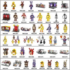 Bloques de Construcción MOC de Anime FNAF: Marionette, Nightmarionne, Springtrap, Golden Freddy, Fazbear, Chica, Foxy, Bonnie, Juguetes para Niños - Product Image 2