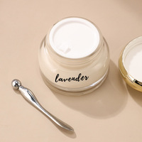 Pot en verre unique de 50g de pot de crème de gommage pour le visage couvercle galvanisé doré logo personnalisé pommade remplie de 50ml pots en verre pour le soin de la peau des yeux